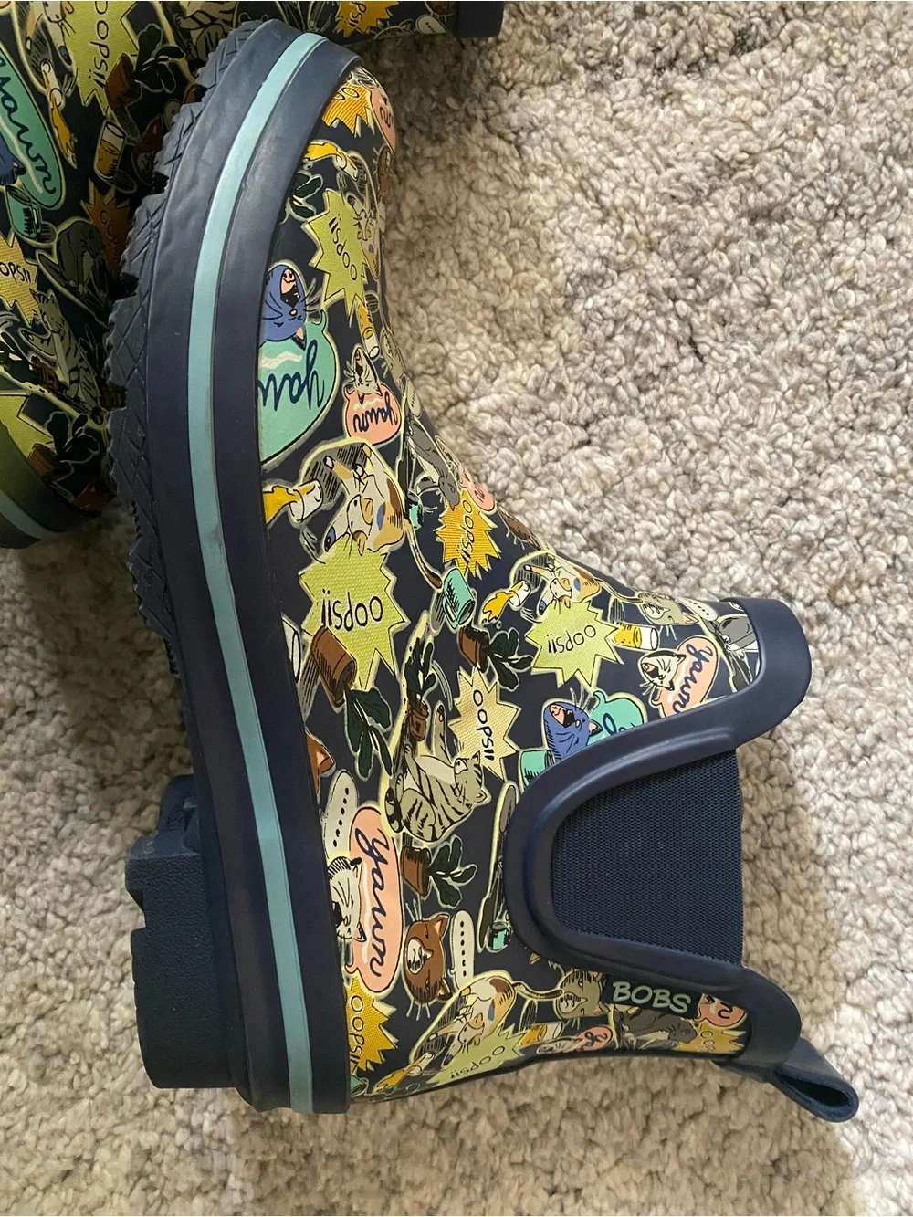 BOBS for Dogs by Skechers, Raining Cats Rain Boots Size 7
